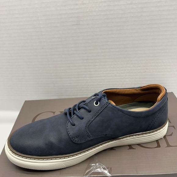 Crown Vintage Shoes Thoren Navy Brown White Sneaker Men Sz 8.5 NEW - Picture 4 of 11